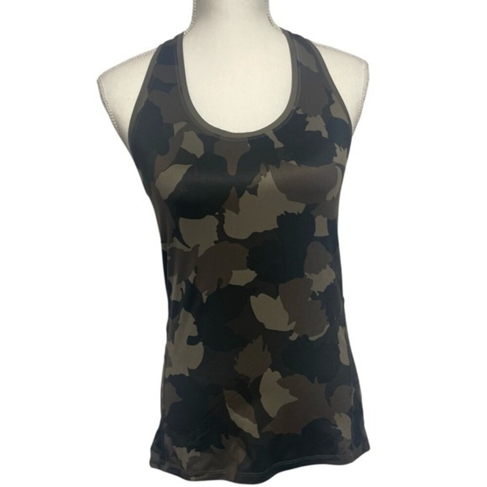 Athleta Camouflage Racerback Keyhole Tank Top Womens Small